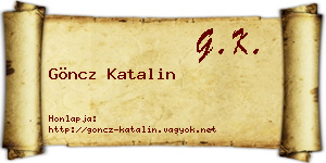 Göncz Katalin névjegykártya