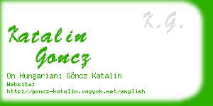 katalin goncz business card